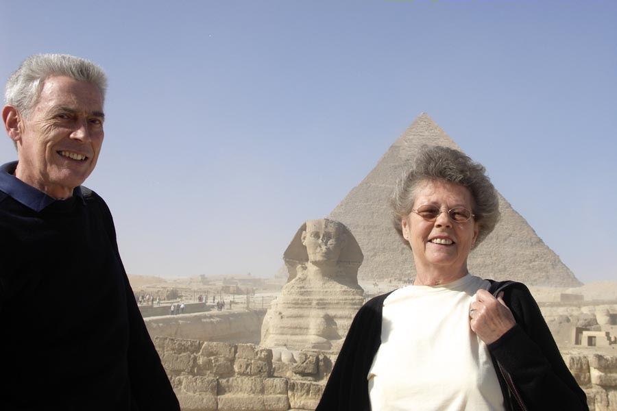 Tony with his wife June in Egypt