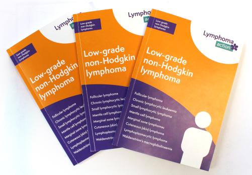 Photo of our orange, A5 Low-grade non-Hodgkin lymphoma booklets