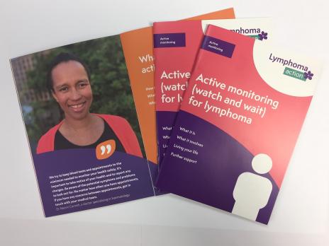 Three copies of the Active Monitoring book. Two copies are closed and showing the front cover, and one copy is open.