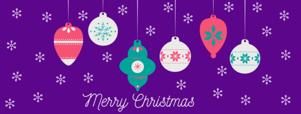 Merry Christmas purple background