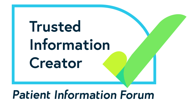 Logo from the Patient Information Forum, showing their PIF Tick stamp for health information that can be trusted