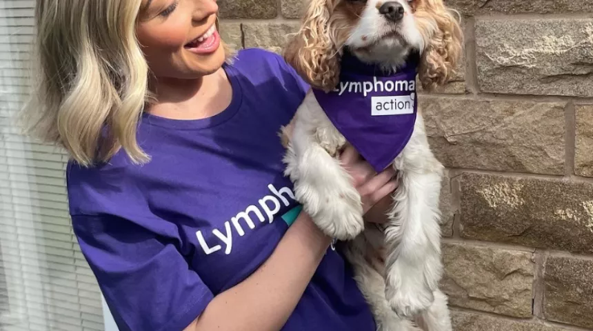 Lymphoma Action supporter with her dog