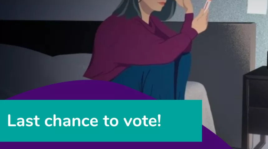 Last chance to vote for our symptoms animation in the Smiley Charity Film Awards