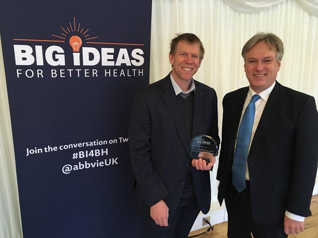 Stephen Scowcroft & MP Henry Smith at the AbbVie Big Ideas for Better Health Awards 