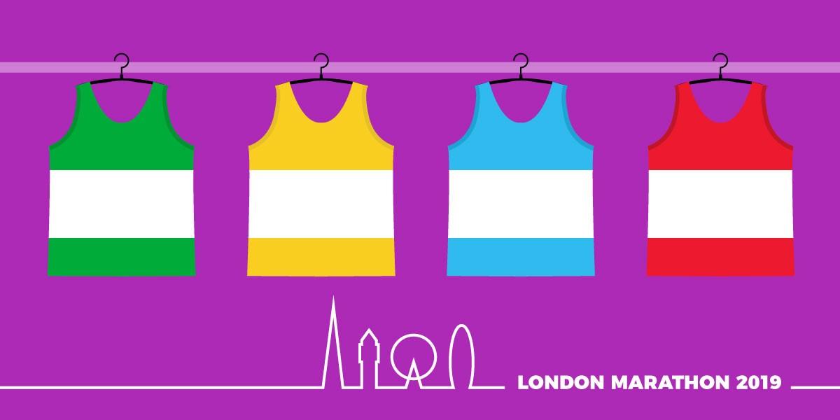 London Marathon 2019 running vests Just Giving