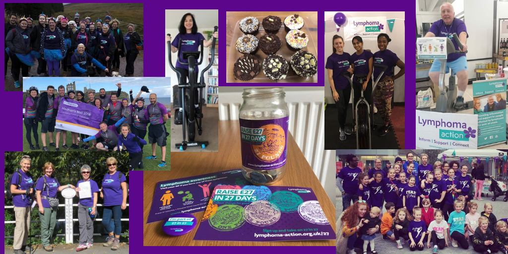 Collage of fundraising for 27 in 27 