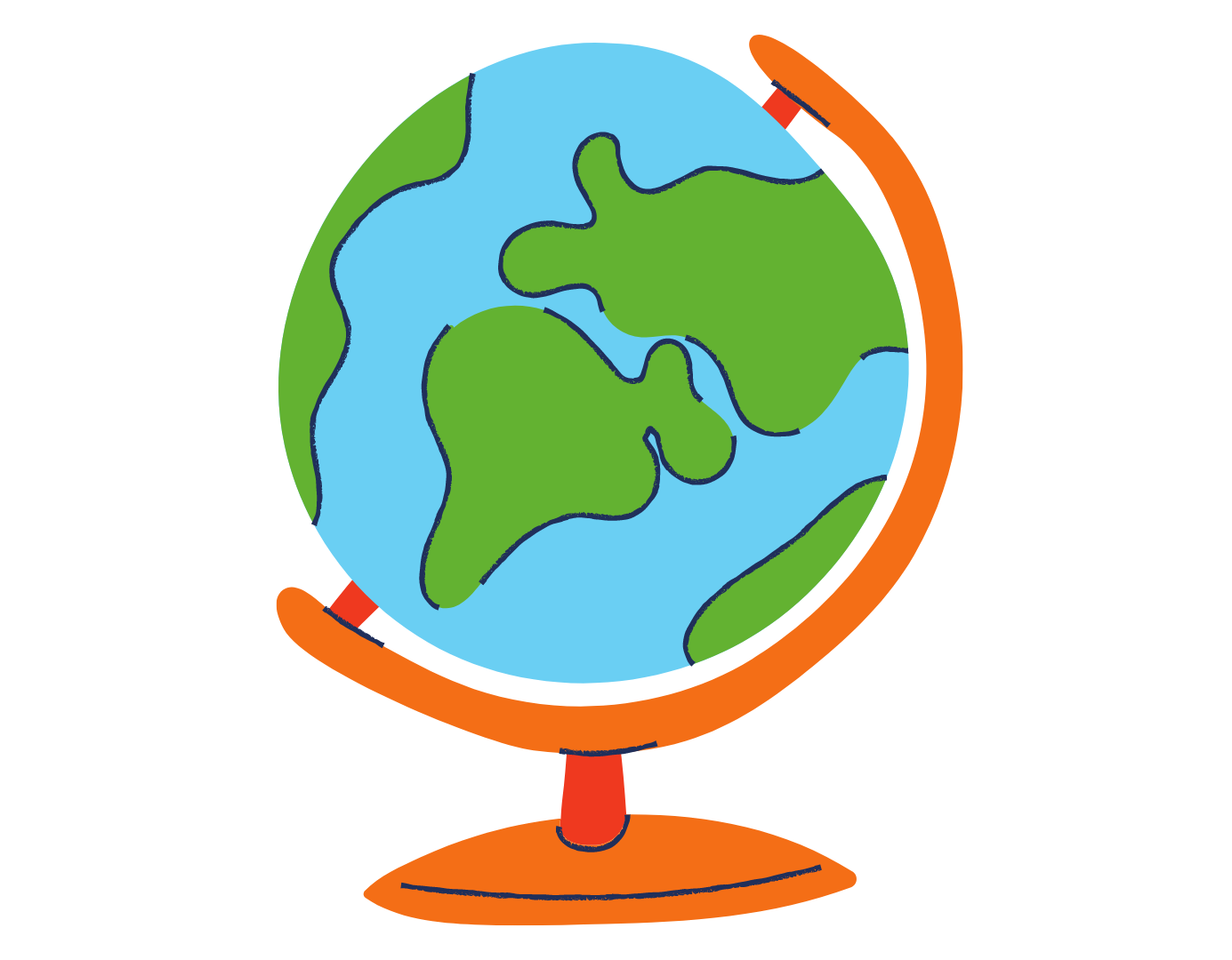Illustrated globe