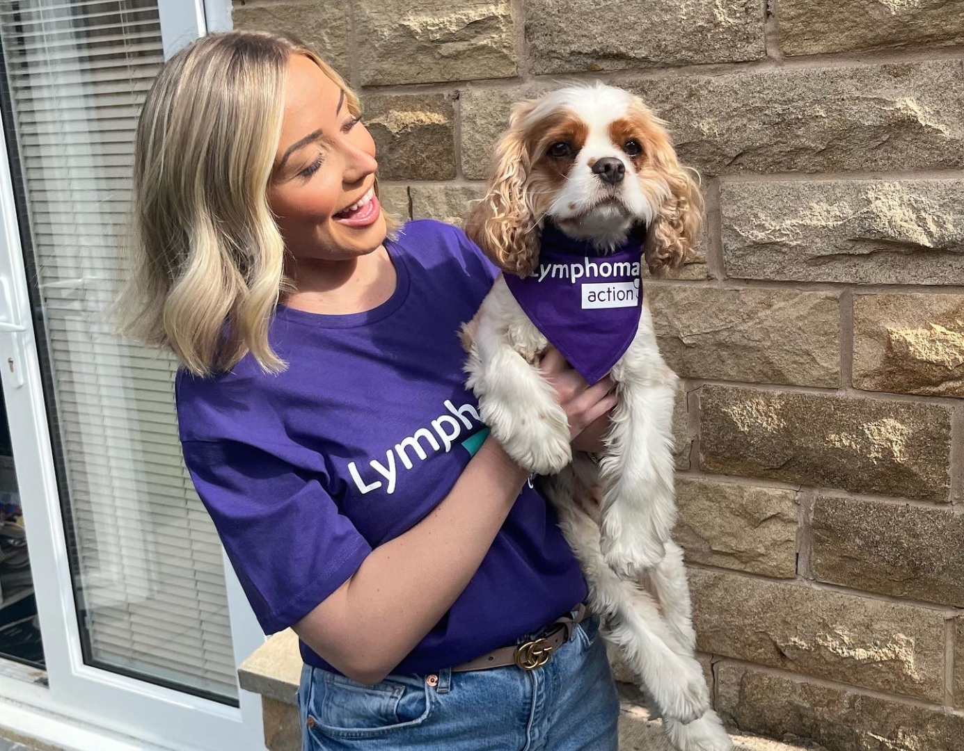 Lymphoma Action supporter with her dog