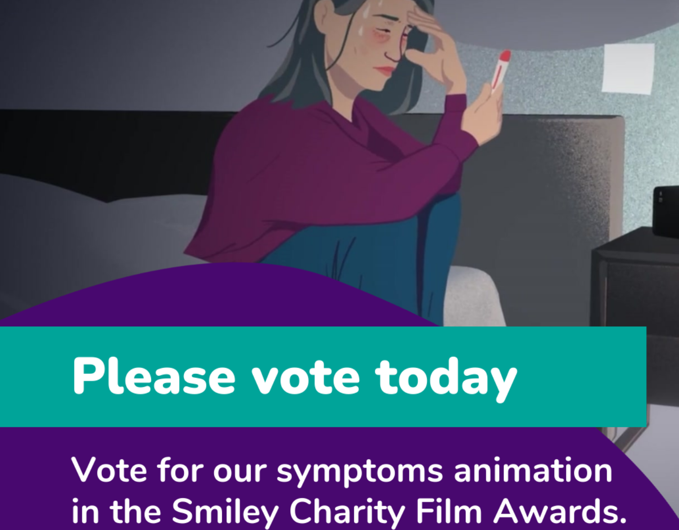 Please vote for our symptoms animation in the Smiley Charity Film Awards