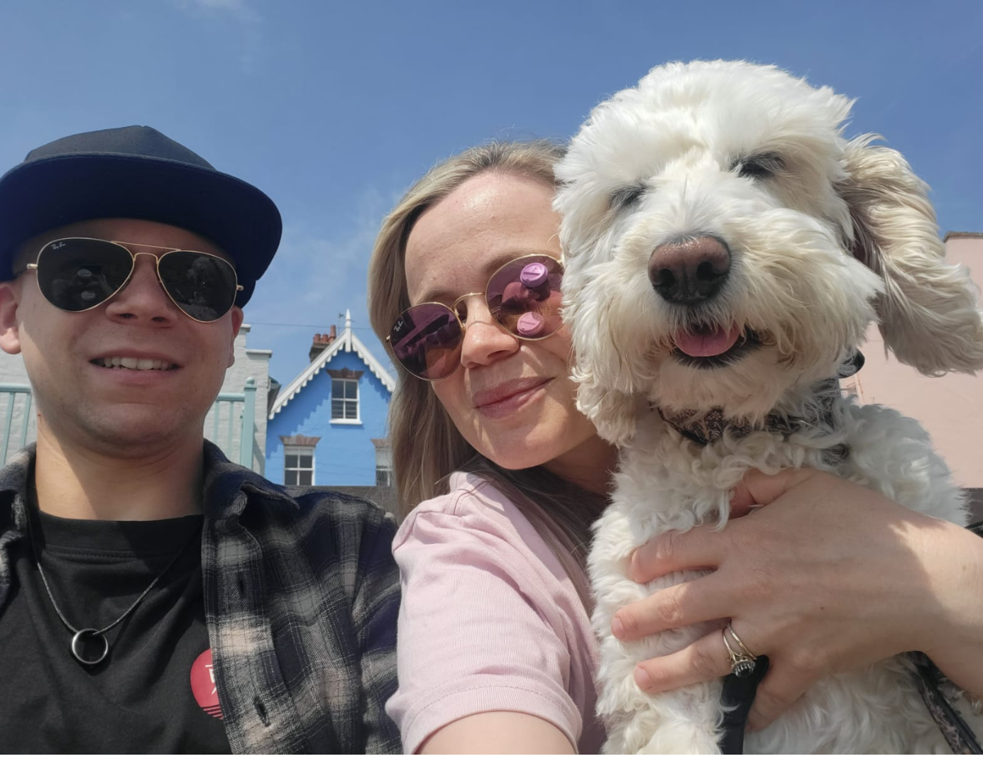 Craig with his wife and dog