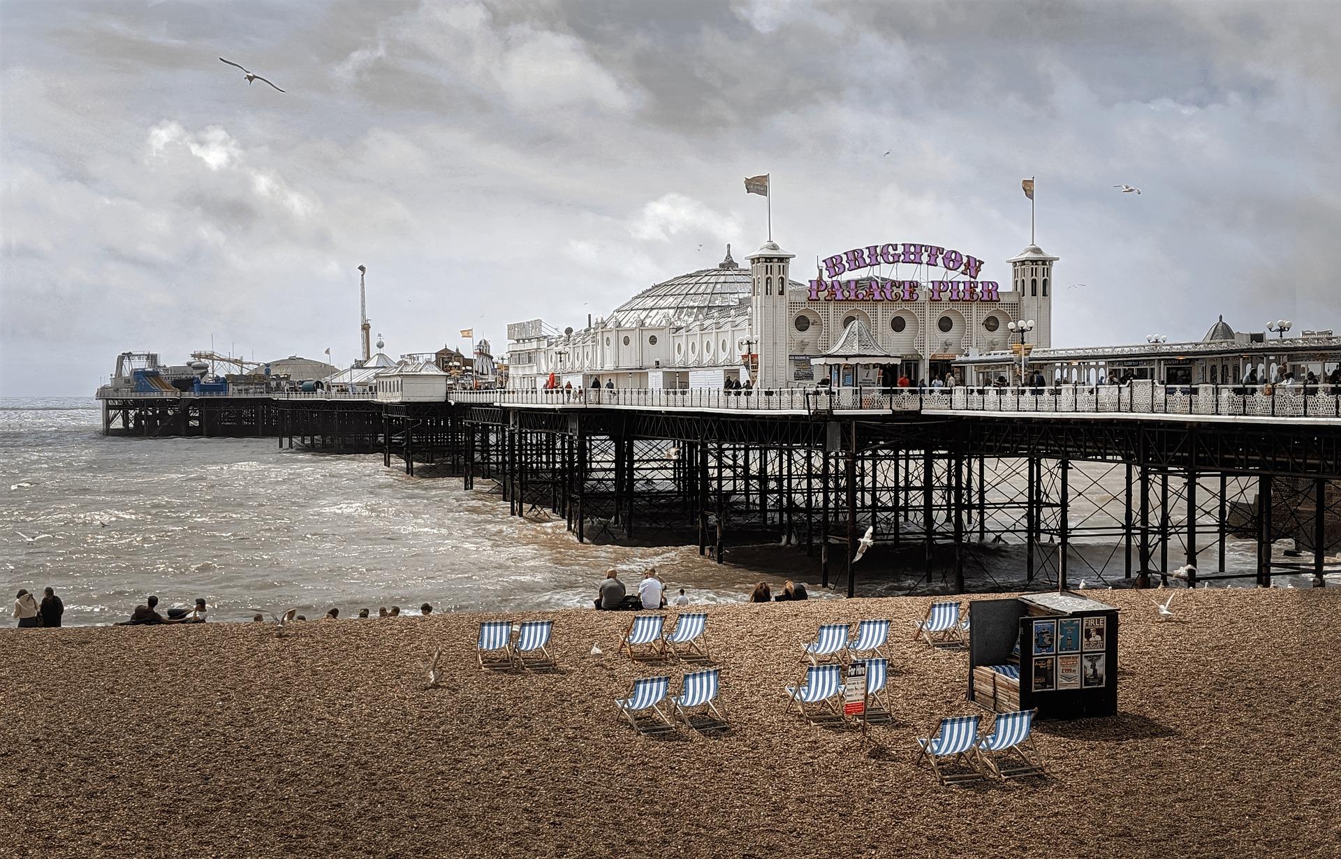 Building on pier over seafront