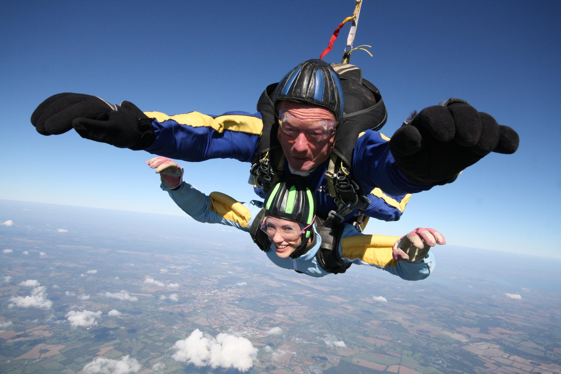 Picture of Zoe while skydiving 