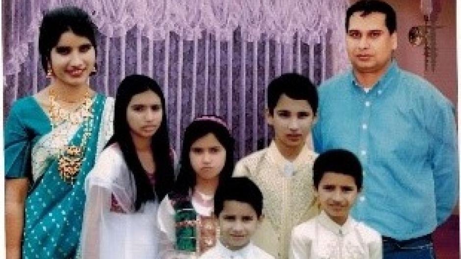 Sonia with her family - cropped