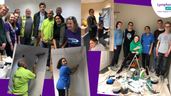Office painting volunteers collage