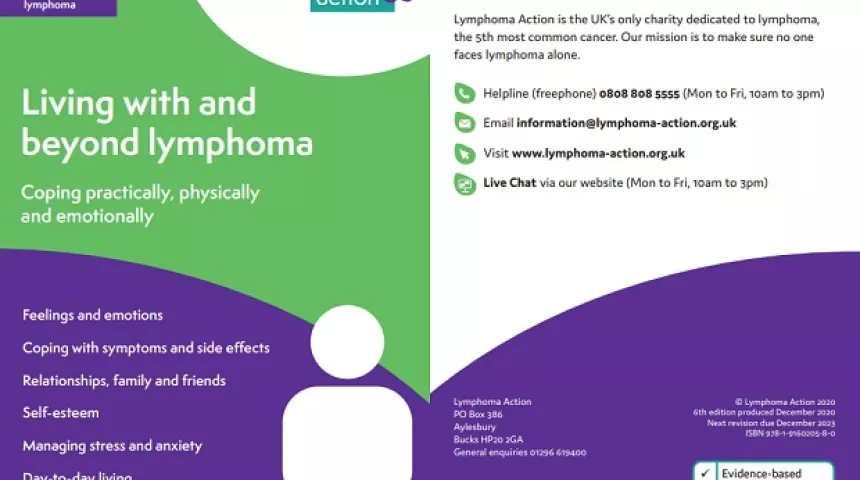 Living with and beyond lymphoma book