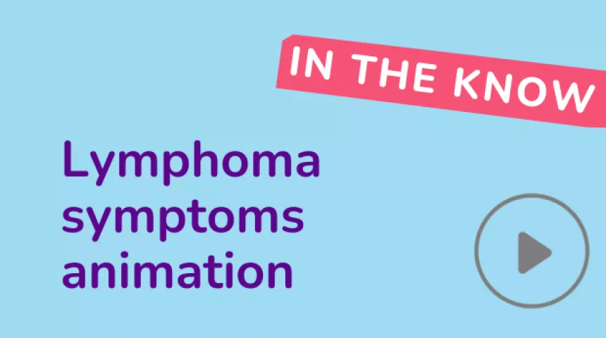 Lymphoma symptoms animation play button