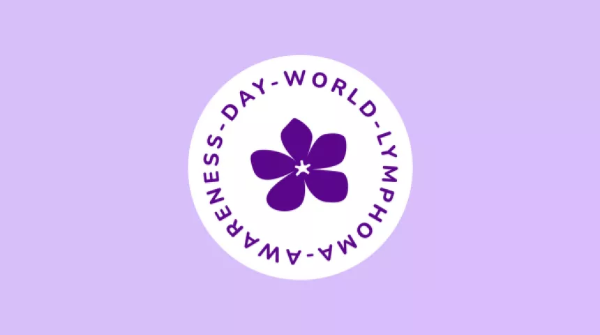 Social media post for Blood Cancer Awareness Day in purple