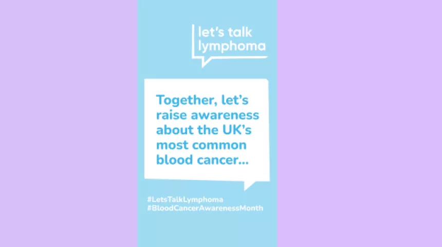 Social media story template for Blood Cancer Awareness Day
