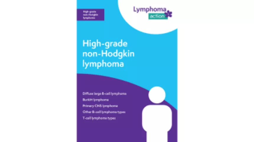 Cover of high-grade non-Hodgkin lymphoma book Blue
