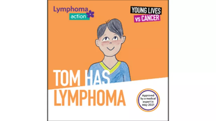 Cover of tom has lymphoma book in orange