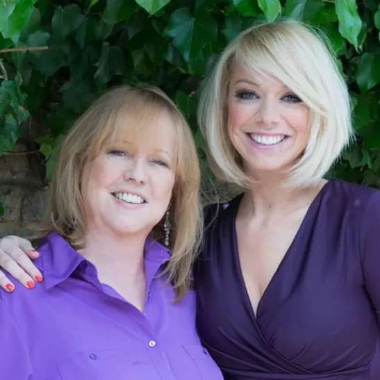 Liz pictured with her mum Jan