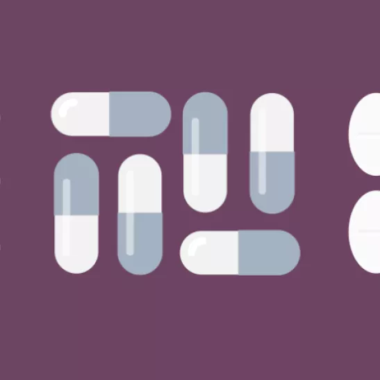 graphics of medicines on plain background from Scottish Medicines Consortium 