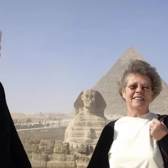 Tony with his wife June in Egypt