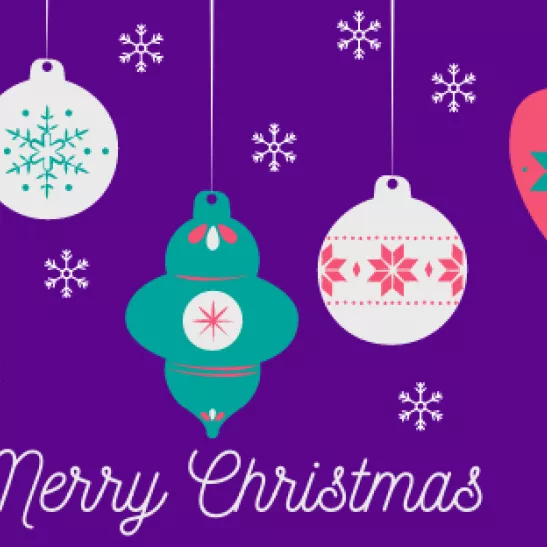 Merry Christmas purple background