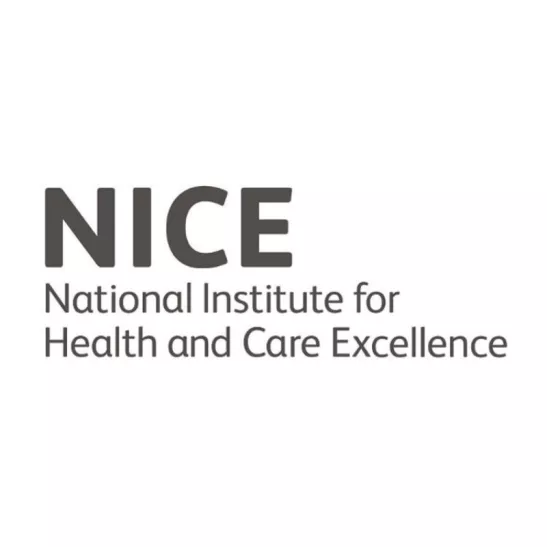 Logo for the National Institute for Health and Care Excellence (NICE)