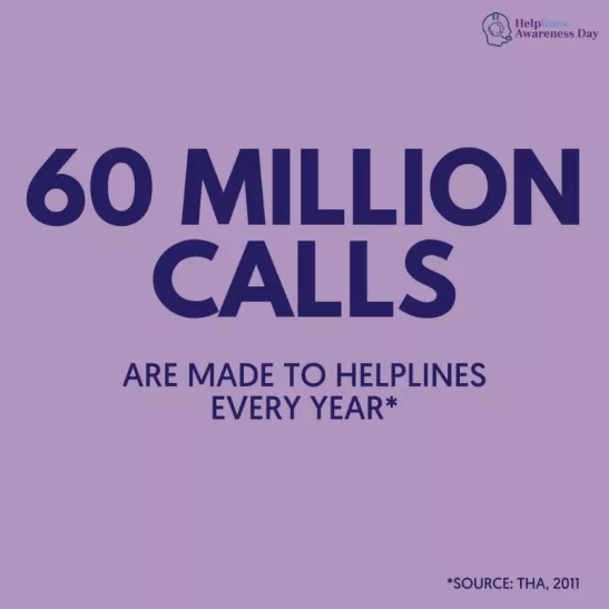 60 million helpline calls listing image