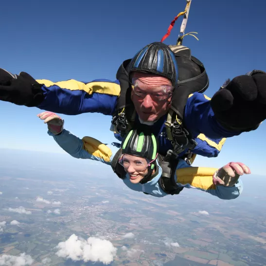 Picture of Zoe while skydiving 