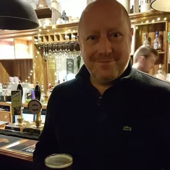 Martin at the pub 